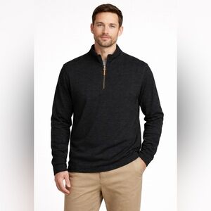Goodfellow & Co Men’s Black Quarter Zip Pullover Size L Cotton Blend Casual